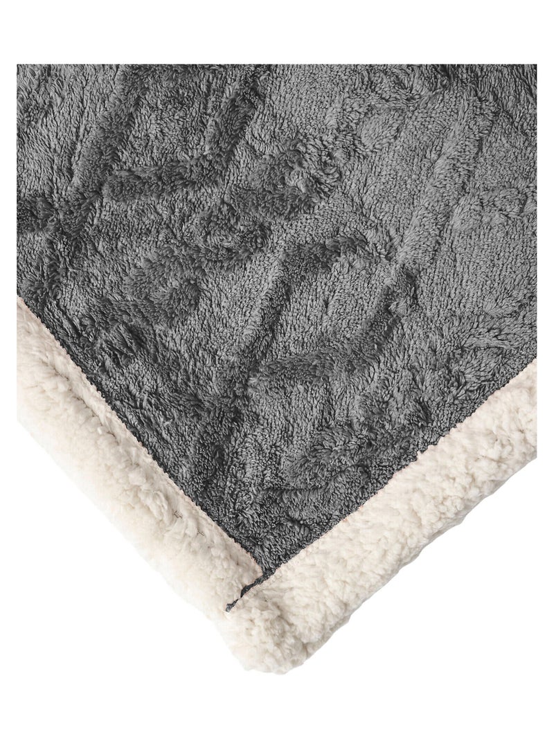 Couverture plaid d'intérieur Borreguito Gris - Kiabi