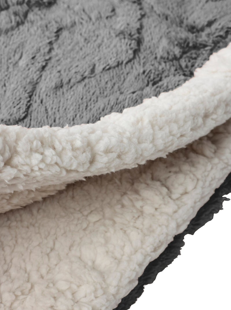 Couverture plaid d'intérieur Borreguito Gris - Kiabi