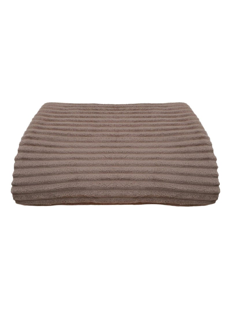 Couverture plaid d'intérieur Jacquard Marron - Kiabi