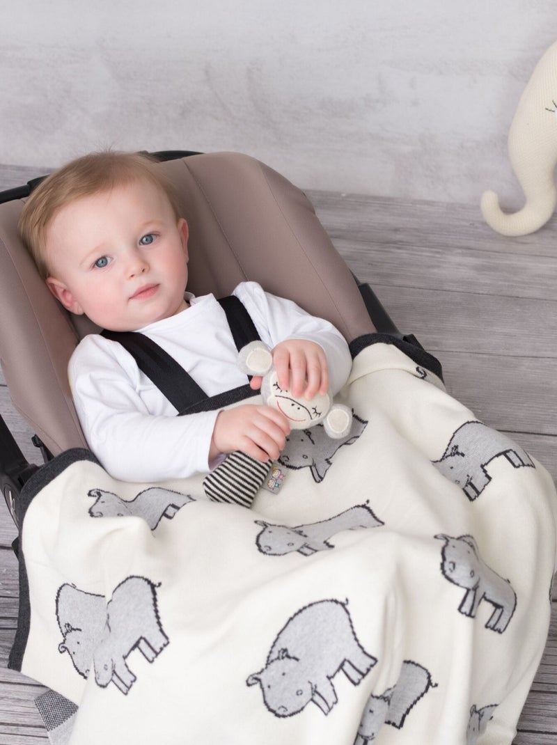 Couverture plaid , HIPPO SEVIRA KIDS Ecru - Kiabi