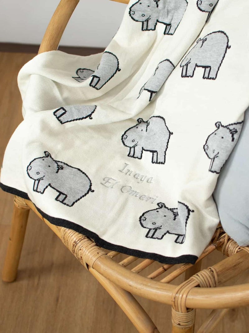 Couverture plaid , HIPPO SEVIRA KIDS Ecru - Kiabi