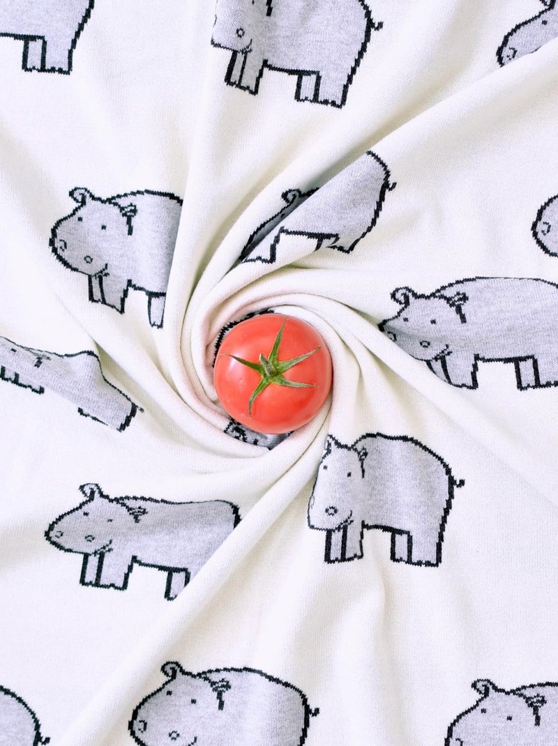 Couverture plaid , HIPPO SEVIRA KIDS Ecru - Kiabi