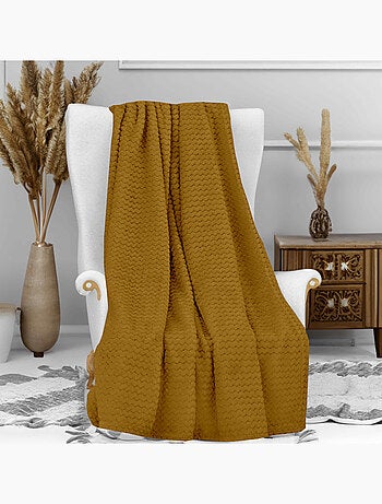 Couverture, Plaid microfibre COCOONING, par Soleil d'Ocre