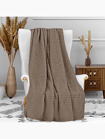 Couverture, Plaid microfibre COCOONING, par Soleil d'Ocre