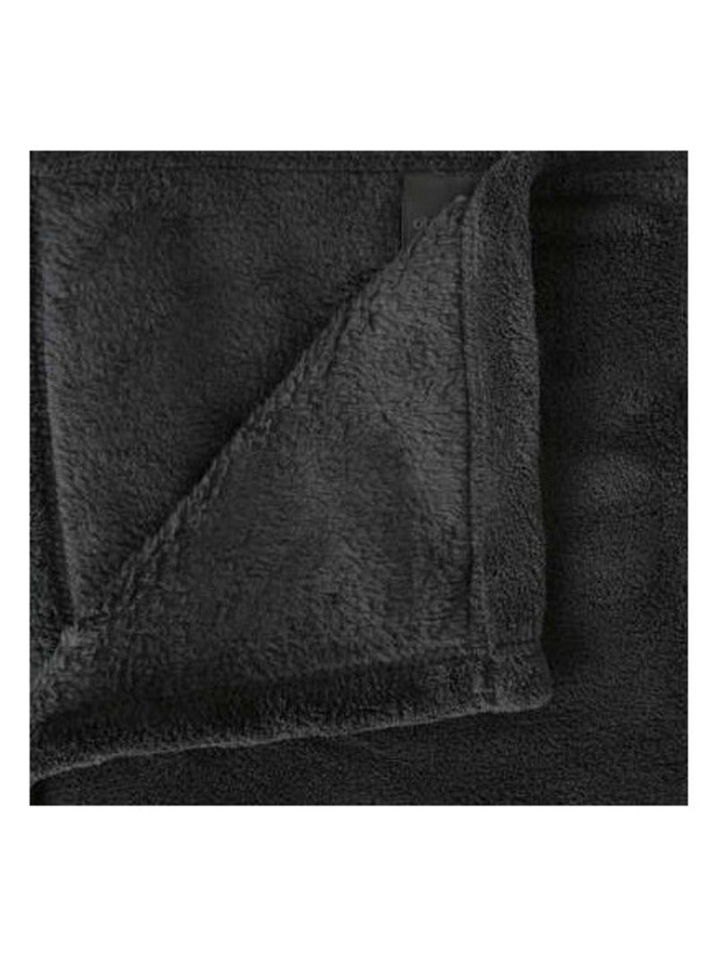 Couverture Plaid Microfibre XL Doux Moelleux et Chaud gris anthracite - Kiabi