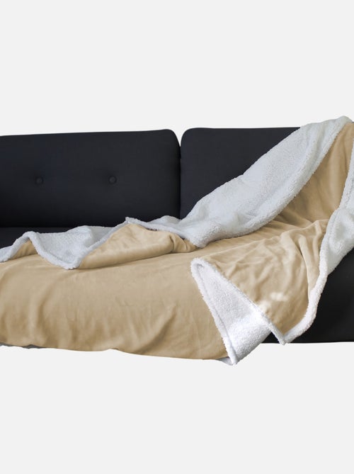 Couverture, plaid polaire en flanelle et sherpa ultra doux - Vivezen - Kiabi