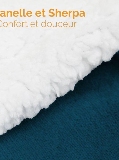 Couverture, plaid polaire en flanelle et sherpa ultra doux - Vivezen - Kiabi