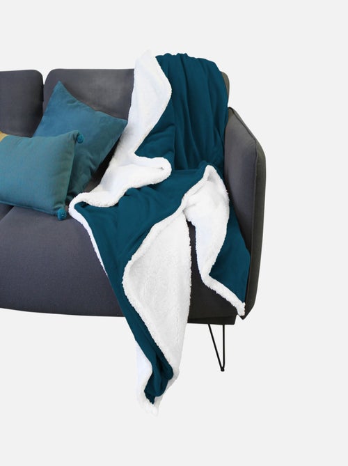 Couverture, plaid polaire en flanelle et sherpa ultra doux - Vivezen - Kiabi
