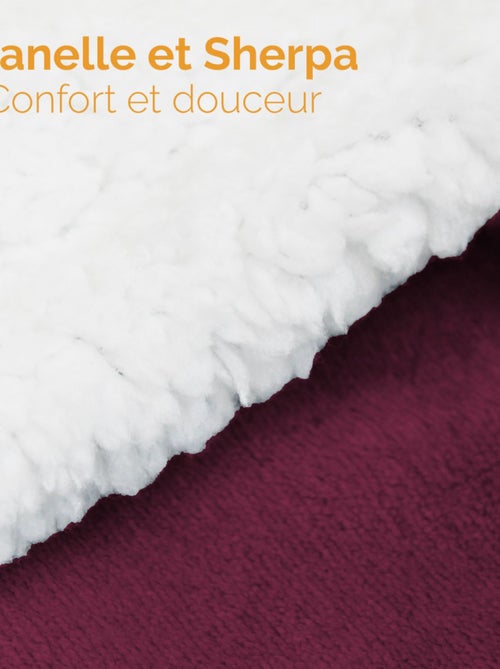 Couverture, plaid polaire en flanelle et sherpa ultra doux - Vivezen - Kiabi