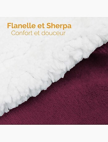 Couverture, plaid polaire en flanelle et sherpa ultra doux - Vivezen