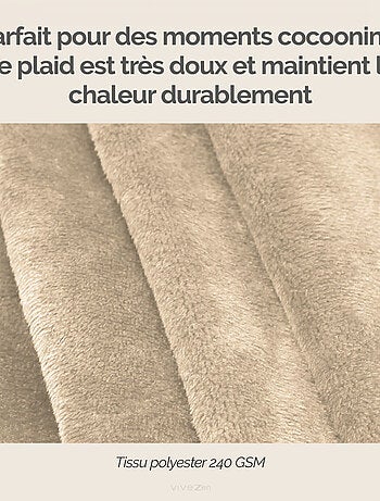 Couverture, plaid polaire, jeté de canapé - Vivezen