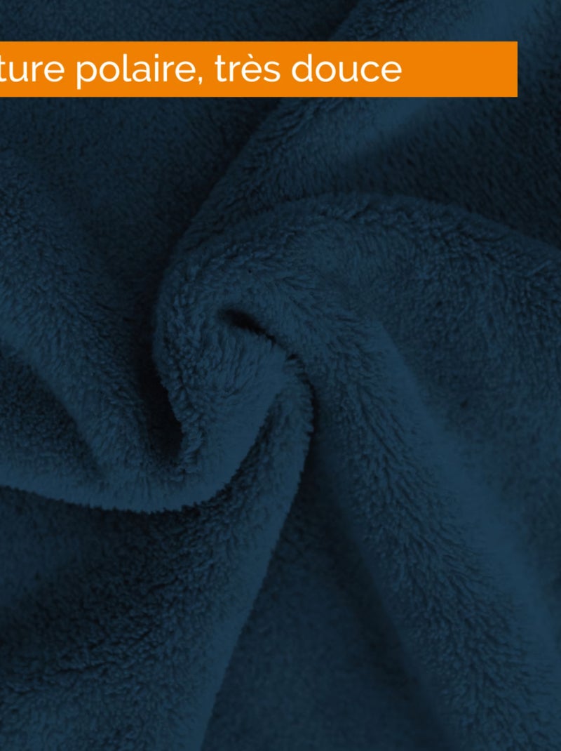 Couverture, plaid polaire, jeté de canapé - Vivezen Bleu - Kiabi
