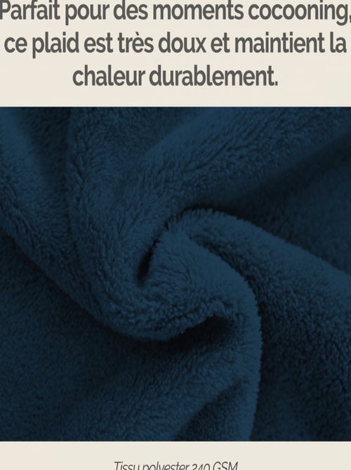 Couverture, plaid polaire, jeté de canapé - Vivezen - Kiabi