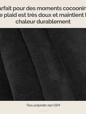 Couverture, plaid polaire, jeté de canapé - Vivezen