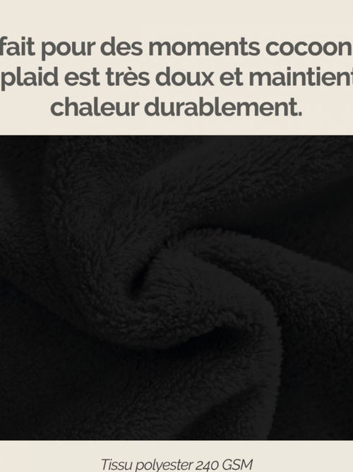 Couverture, plaid polaire, jeté de canapé - Vivezen - Kiabi