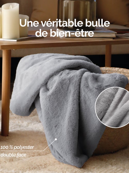 Couverture, plaid polaire, jeté de canapé Cosy ultra doux - Vivezen - Kiabi