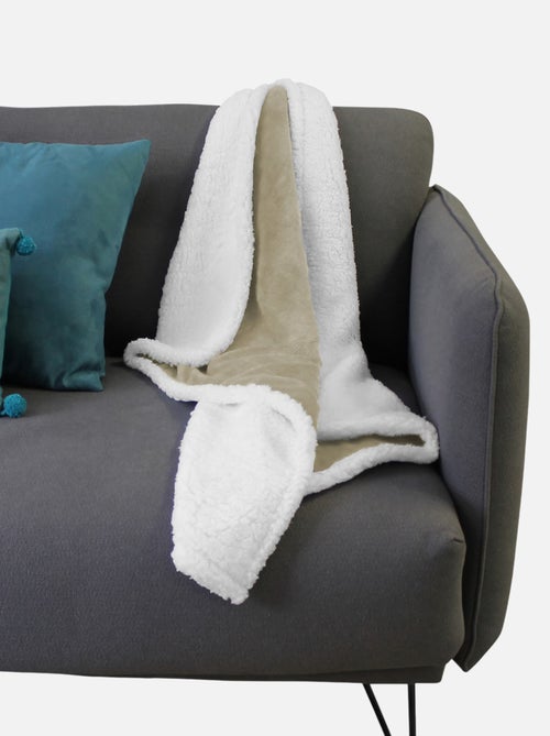 Couverture, plaid polaire pour bébé en flanelle et sherpa ultra doux - Monsieur Bébé - Kiabi