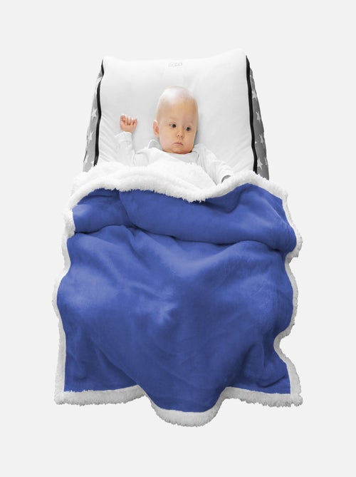 Couverture, plaid polaire pour bébé en flanelle et sherpa ultra doux - Monsieur Bébé - Kiabi