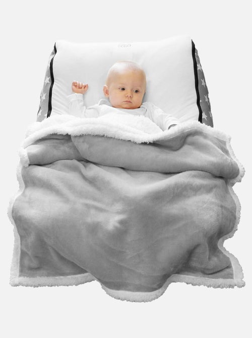 Couverture, plaid polaire pour bébé en flanelle et sherpa ultra doux - Monsieur Bébé - Kiabi