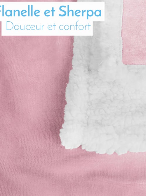 Couverture, plaid polaire pour bébé en flanelle et sherpa ultra doux - Monsieur Bébé - Kiabi