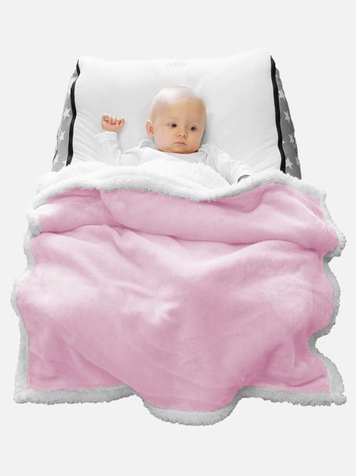 Couverture, plaid polaire pour bébé en flanelle et sherpa ultra doux - Monsieur Bébé - Kiabi