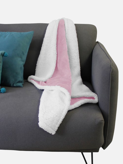 Couverture, plaid polaire pour bébé en flanelle et sherpa ultra doux - Monsieur Bébé - Kiabi