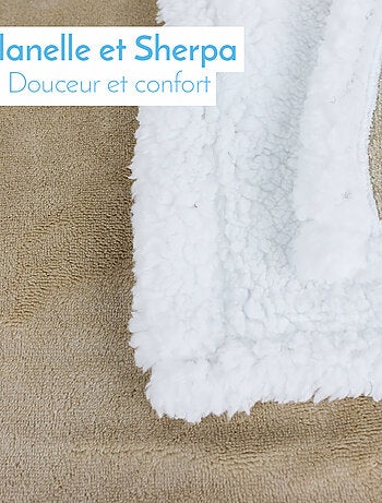 Couverture, plaid polaire pour enfant en flanelle et sherpa ultra doux - Monsieur Bébé