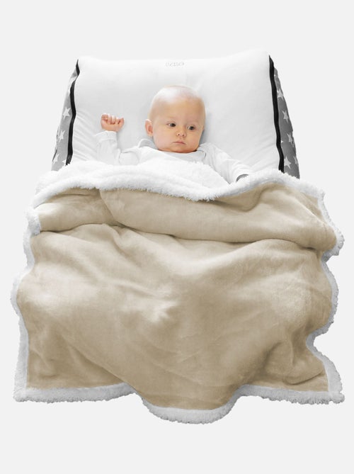 Couverture, plaid polaire pour enfant en flanelle et sherpa ultra doux - Monsieur Bébé - Kiabi