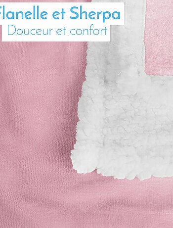 Couverture, plaid polaire pour enfant en flanelle et sherpa ultra doux - Monsieur Bébé