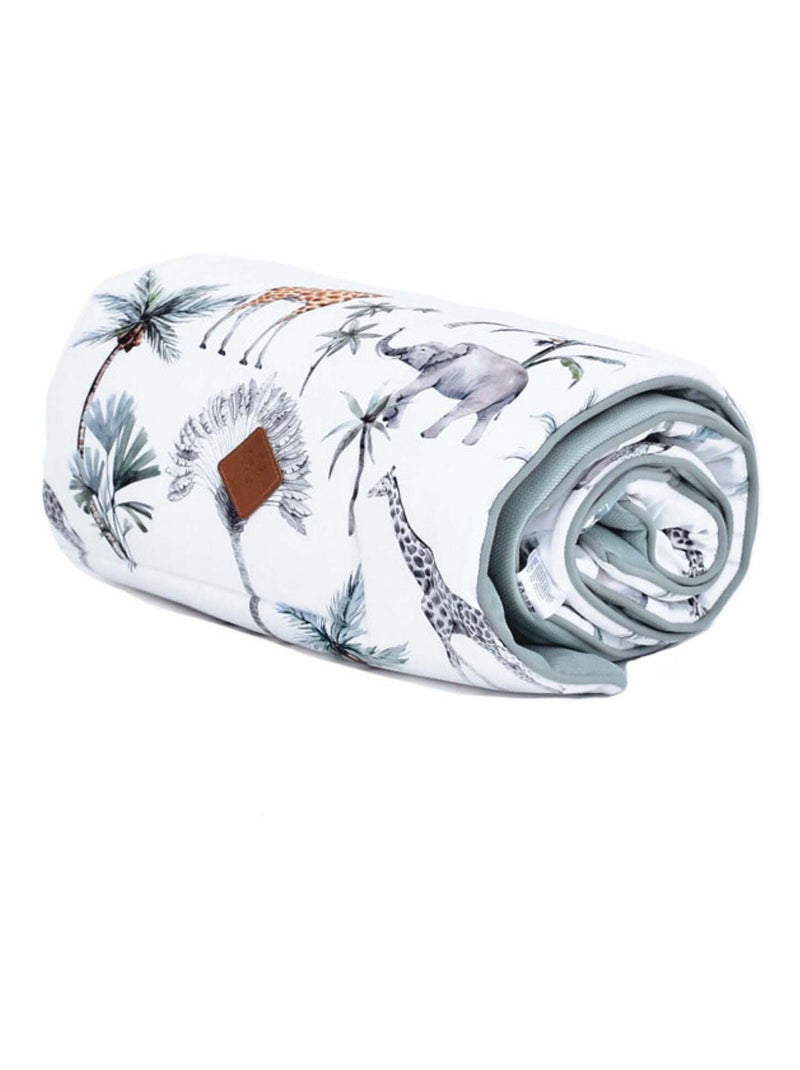 Couverture plaid réversible, SAFARI SEVIRA KIDS Vert - Kiabi