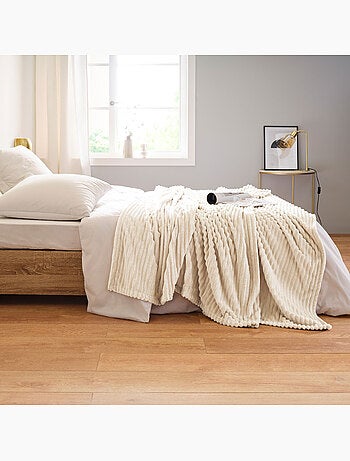 Couverture polaire - - Effet côtelé 3D