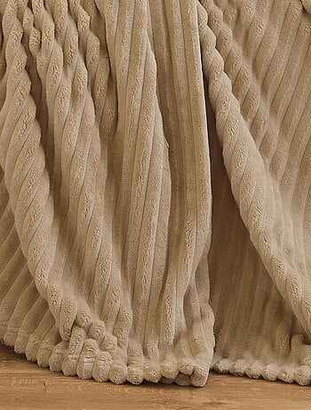 Couverture polaire - - Effet côtelé 3D