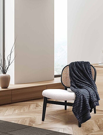 Couverture polaire - - Effet côtelé 3D