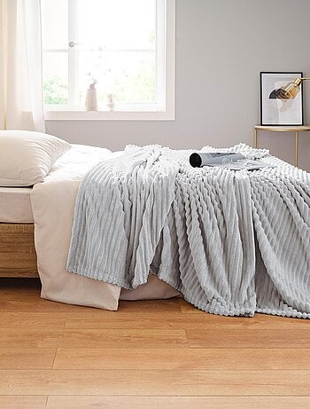 Couverture polaire - - Effet côtelé 3D