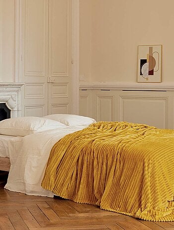 Couverture polaire - - Effet côtelé 3D