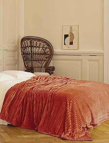 Couverture polaire - - Effet côtelé 3D