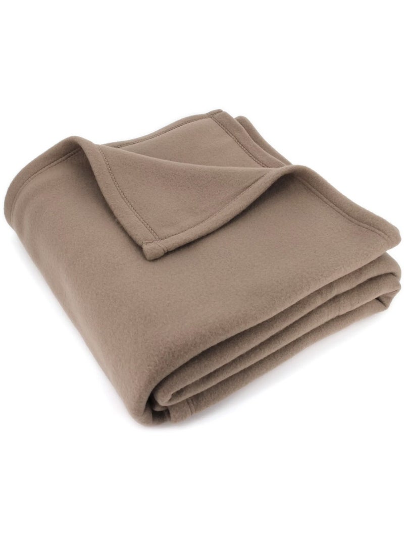Couverture polaire 100%polyester 330gsm lena Beige - Kiabi