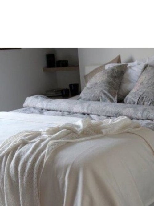 Couverture polaire 220x240 écru - Kiabi