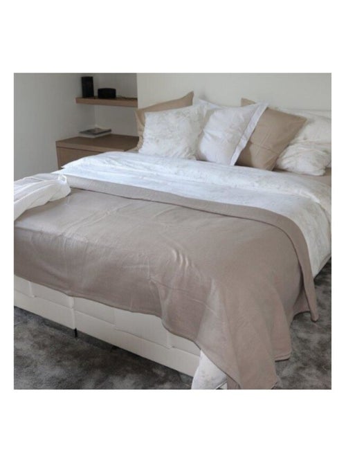 Couverture polaire 220x240 gris perle - Kiabi