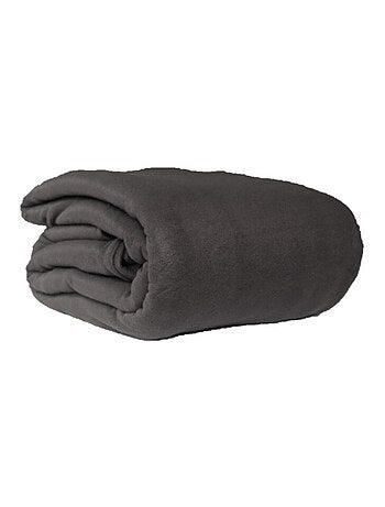 Couverture polaire 220x240 gris souris