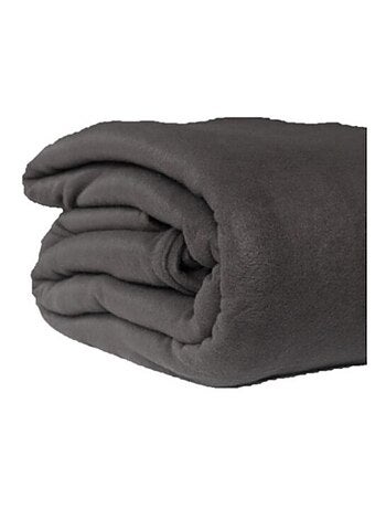 Couverture polaire 220x240 gris souris