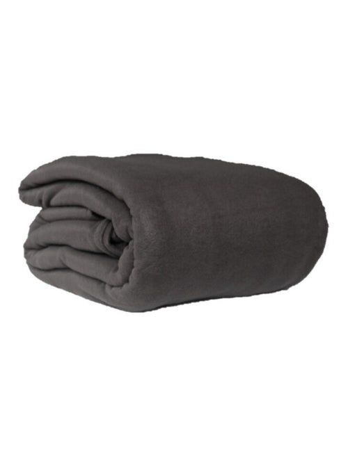 Couverture polaire 220x240 gris souris - Kiabi