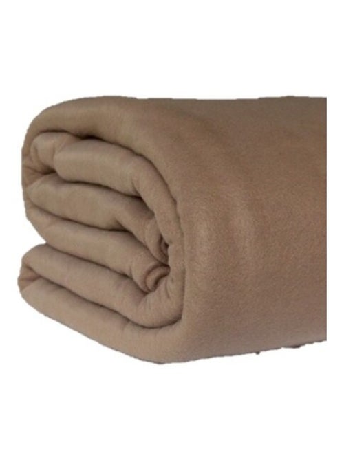 Couverture polaire 220x240 taupe - Kiabi