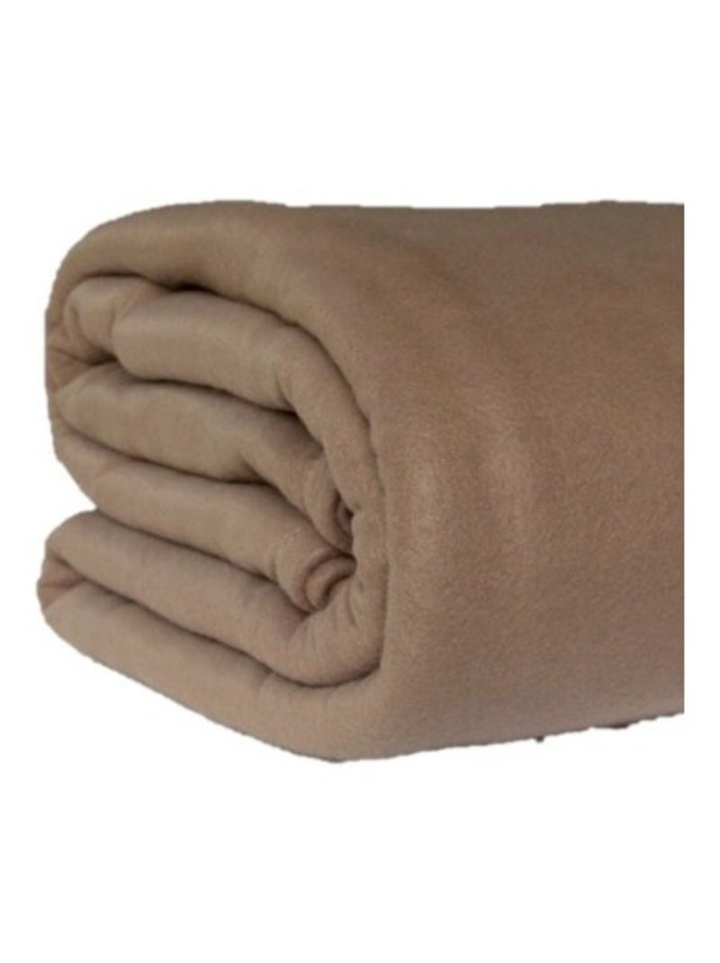 Couverture polaire 220x240 taupe Beige - Kiabi