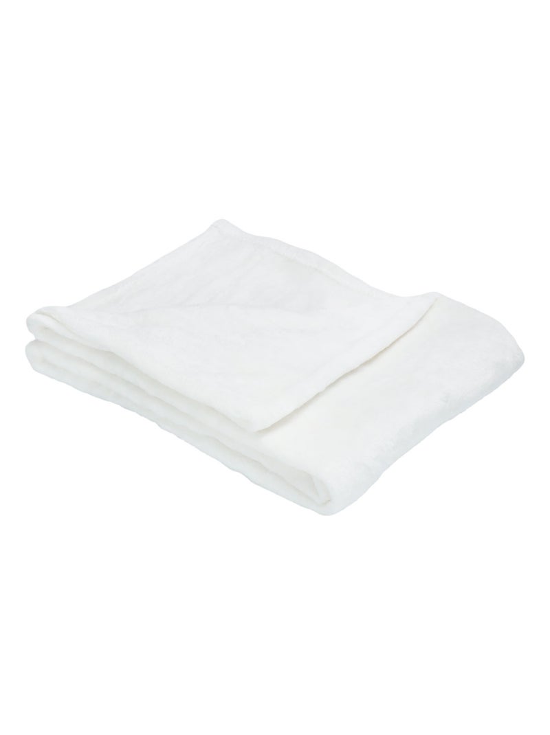 Couverture Polaire à Poils Longs Bleu - Kiabi