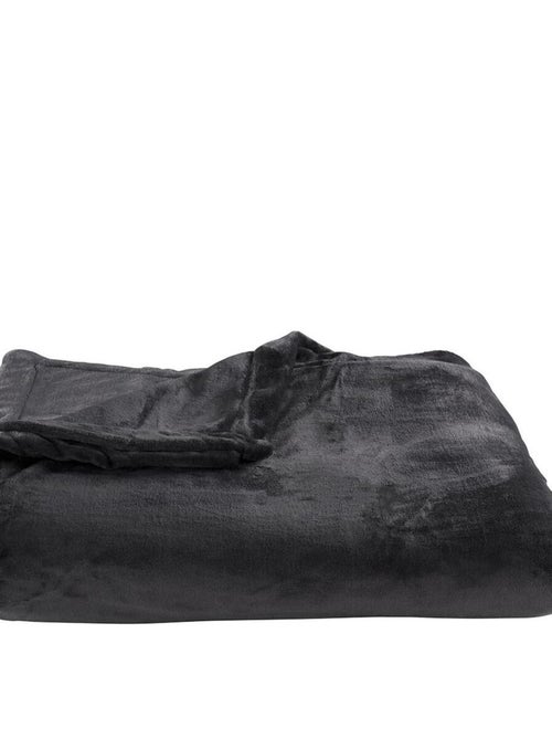 Couverture Polaire Extra Douce Coloris Anthracite - DODO - Kiabi