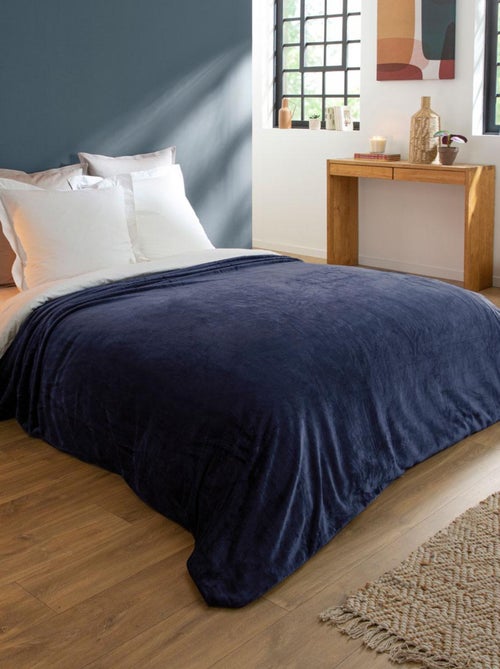 Couverture Polaire Extra Douce Coloris Bleu - DODO - Kiabi