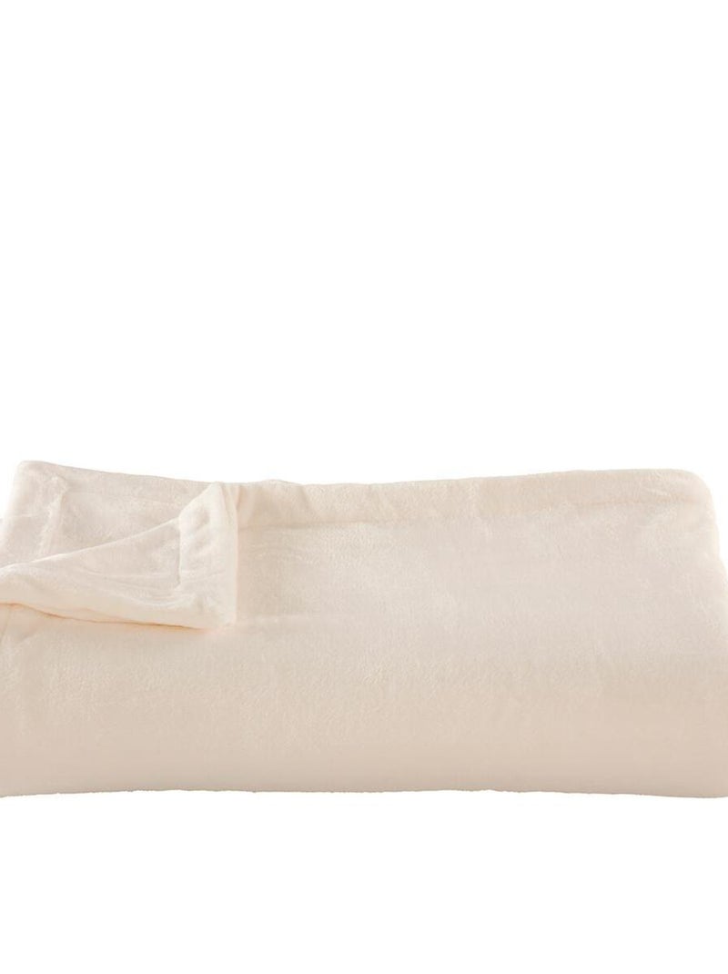 Couverture Polaire Extra Douce Coloris Ecru - DODO Blanc - Kiabi