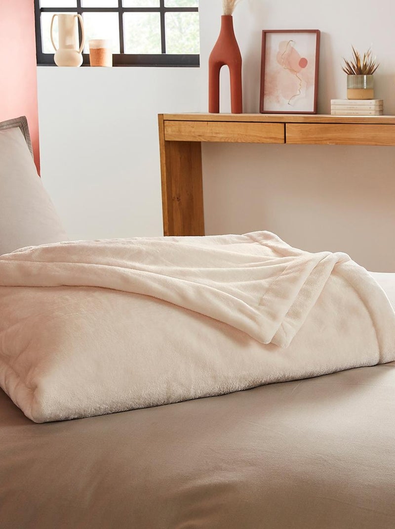 Couverture Polaire Extra Douce Coloris Ecru - DODO Blanc - Kiabi