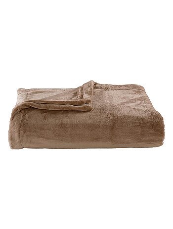 Couverture Polaire Extra Douce Coloris Taupe - DODO